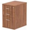 Nova Walnut 3 Drawer Desk High Pedestal