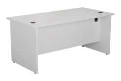 Kestral White Rectangular Panel Desk -Office Furniture Shop opr1680pwh back 45