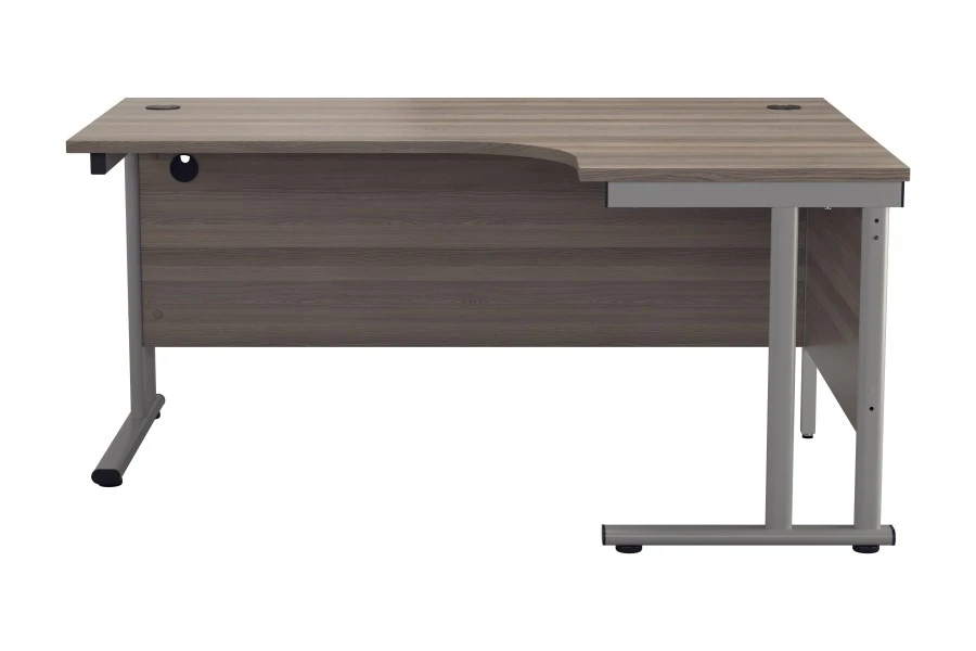 Kestral Grey Oak Cantilever Corner Workstation 2 Kestral Grey Oak Cantilever Corner Workstation - Image 2