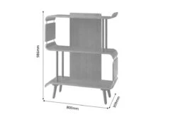 Vienna Short Book Case -Office Furniture Shop pc611 line drawing