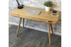 San Francisco Smart Executive Desk -Office Furniture Shop pc709 san francisco smart speaker charging desk oak 6