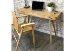 San Francisco Smart Executive Desk -Office Furniture Shop pc709 san francisco smart speaker charging desk oak 8