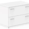 Polar White 2 Drawer Desk High Side Filer