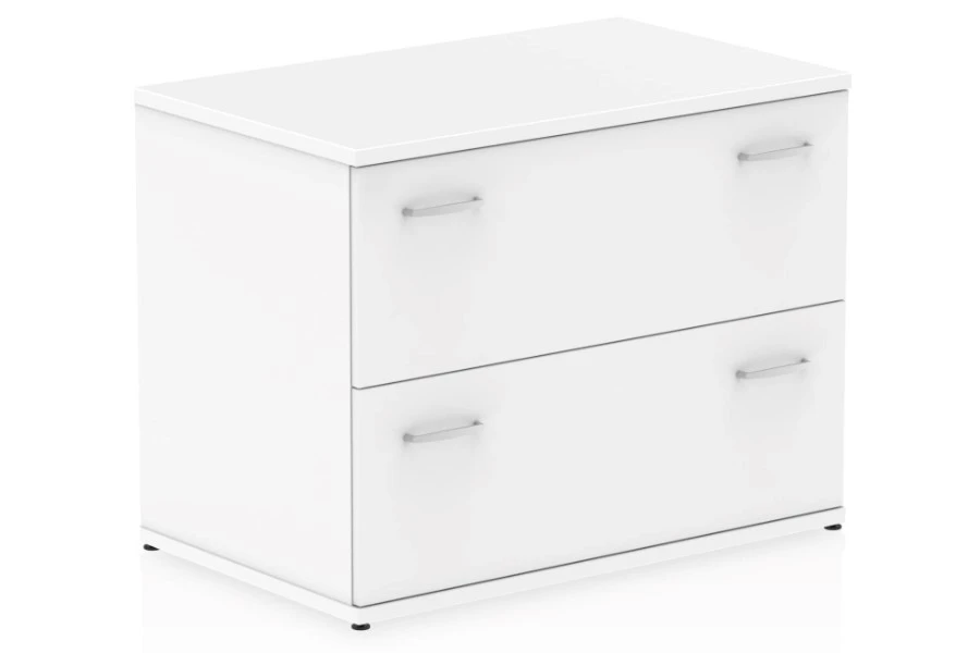 Polar White 2 Drawer Desk High Side Filer 1 Polar White 2 Drawer Desk High Side Filer