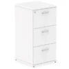 Polar White 3 Drawer Filing Cabinet