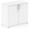 Polar White Desk High Office Cupboard