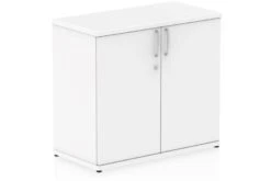 Polar White Desk High Office Cupboard