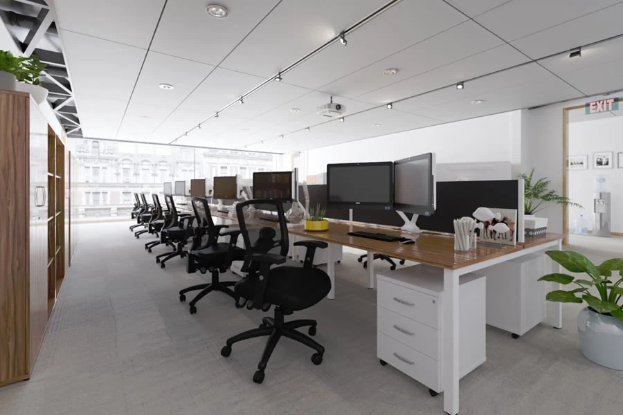 Portland 2 Person Single Bench Desk 3 Portland 2 Person Single Bench Desk - Image 3