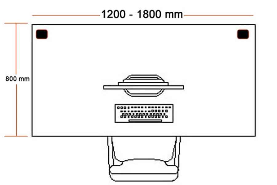 Polar White Rectangular Cantilever Desk 2 Polar White Rectangular Cantilever Desk - Image 2