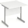 Polar White Small Cantilever Desk
