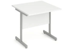Polar White Small Cantilever Desk