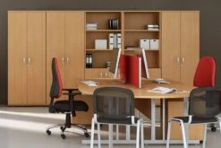 Price Point Beech Tall Office Cupboard -Office Furniture Shop roomshot 1 beech 3