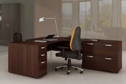 Nova Walnut Panel End Corner Desk 15 Nova Walnut Panel End Corner Desk -Office Furniture Shop roomshot 12 walnut 1