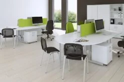 Polar White 2400 Boardroom Table -Office Furniture Shop roomshot 15 white 4