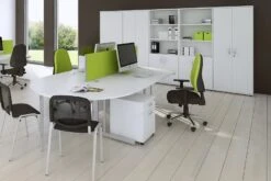 Polar White 2000 Office Bookcase -Office Furniture Shop roomshot 16 white 3