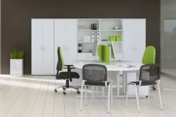 Polar White 1200mm Office Bookcase -Office Furniture Shop roomshot 17 white 2