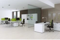 Polar White Small Panel Desk -Office Furniture Shop roomshot 20 white 4