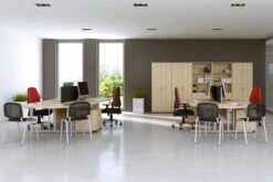 Solar Maple Tall Office Cupboard 11 Solar Maple Tall Office Cupboard -Office Furniture Shop roomshot 8 maple 8