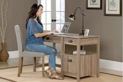 Riser Height Adjustable Desk -Office Furniture Shop sit stand desk salt oak 2