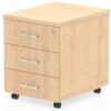 Solar Maple 3 Drawer Mobile Pedestal