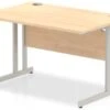 Solar Maple Rectangular Cantilever Desk