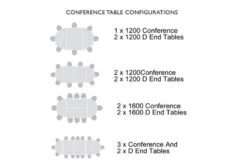 Avon Folding 30 Degree Trapezoidal Table -Office Furniture Shop table 1 5