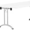 Avon White Folding 22.5 Degree Trapezoidal Table