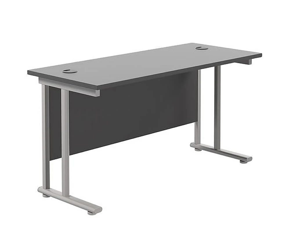 Kestral Black Rectangular Cantilever Desk 2 Kestral Black Rectangular Cantilever Desk - Image 2