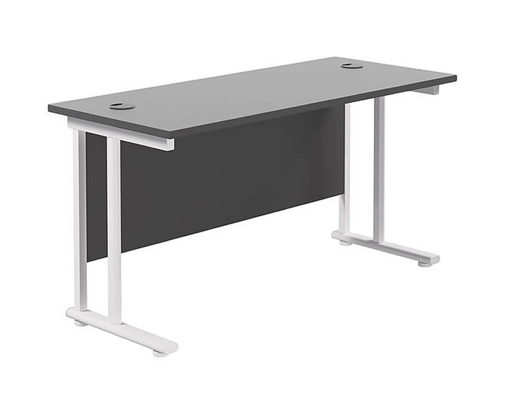 Kestral Black Rectangular Cantilever Desk 3 Kestral Black Rectangular Cantilever Desk - Image 3
