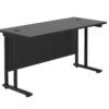 Kestral Black Rectangular Cantilever Desk