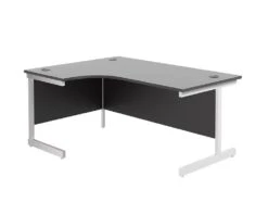 Kestral Black Cantilever Corner Workstation -Office Furniture Shop tc kestral black corner l shaped desk left hand 2