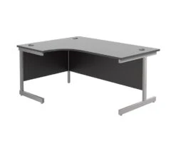 Kestral Black Cantilever Corner Workstation -Office Furniture Shop tc kestral black corner l shaped desk left hand 3