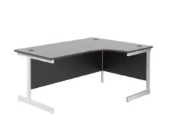 Kestral Black Cantilever Corner Workstation -Office Furniture Shop tc kestral black corner l shaped desk right hand 5