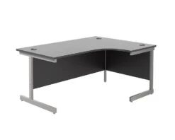 Kestral Black Cantilever Corner Workstation -Office Furniture Shop tc kestral black corner l shaped desk right hand 6