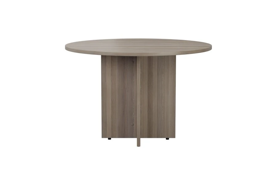 Kestral Grey Oak Round Meeting Table 2 Kestral Grey Oak Round Meeting Table - Image 2