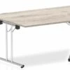Gladstone Grey Oak Trapezium Folding Table - 1600mm Wide