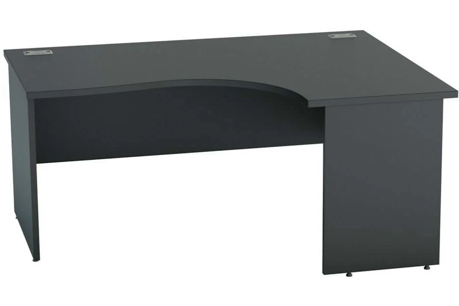 Nene Black Corner Panel End Desk 3 Nene Black Corner Panel End Desk - Image 3