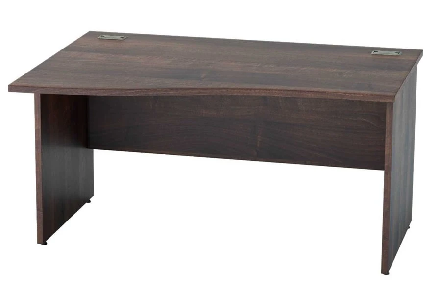Harmony Walnut Wave Panel Leg Desk 1 Harmony Walnut Wave Panel Leg Desk