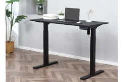 Black Height Adjustable Standing Desk 12 Black Height Adjustable Standing Desk -Office Furniture Shop vinsetto 120 cm x 60 cm electric height adjustable standing desk 10