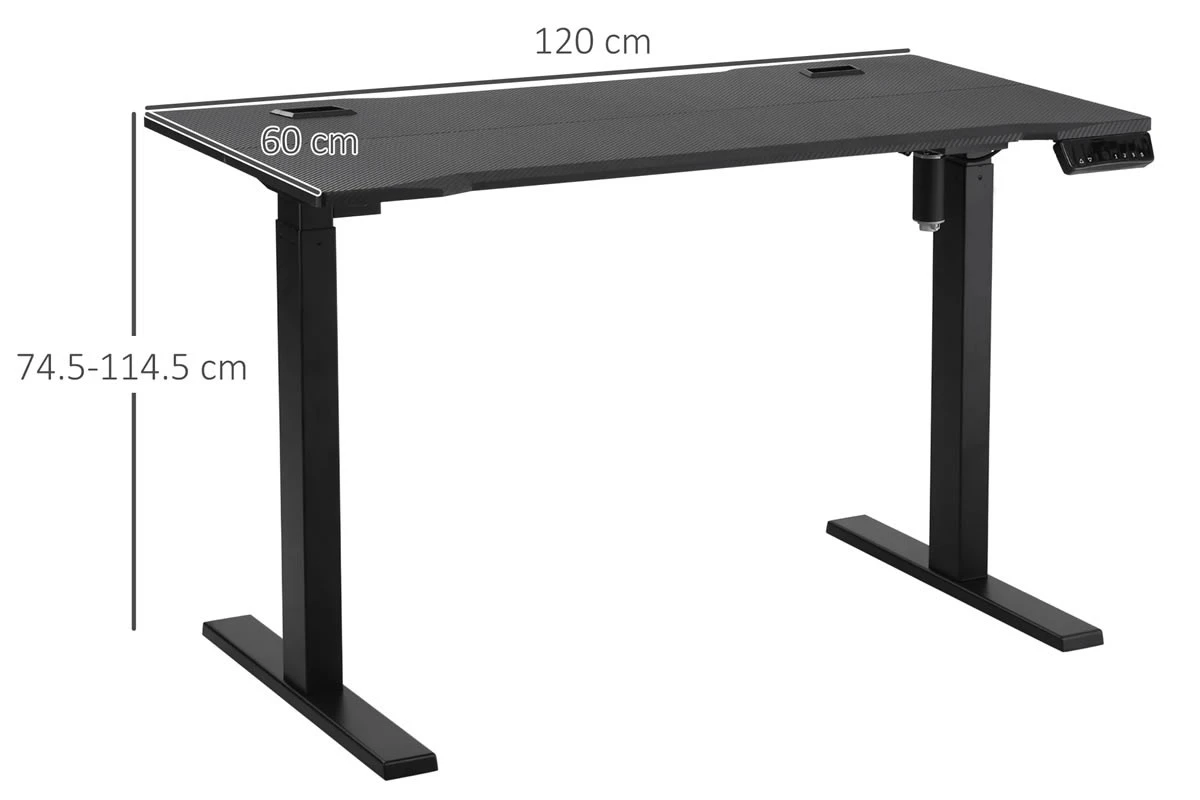 Black Height Adjustable Standing Desk 3 Black Height Adjustable Standing Desk - Image 3