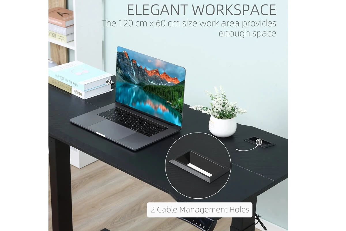 Black Height Adjustable Standing Desk 7 Black Height Adjustable Standing Desk - Image 7