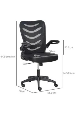 Alaska Mesh Office Chair -Office Furniture Shop vinsetto mesh office chair swivel task 3
