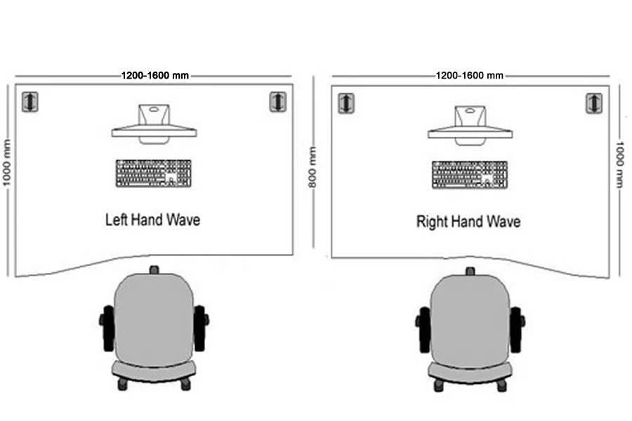 Harmony Walnut Wave Panel Leg Desk 5 Harmony Walnut Wave Panel Leg Desk - Image 5