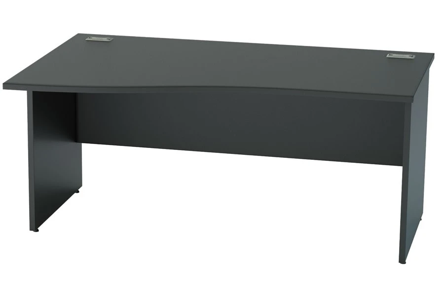 Nene Black Wave Panel Leg Desk 1 Nene Black Wave Panel Leg Desk