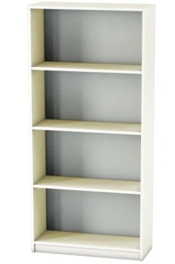 Avon White Office Bookcase -Office Furniture Shop white 3 shelf bookcase