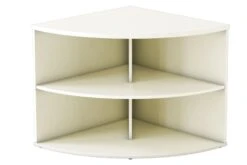 Avon White Desk High Radial Bookcase