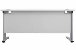 Kestral White Rectangular Cantilever Desk 12 Kestral White Rectangular Cantilever Desk -Office Furniture Shop white top silver frame 2