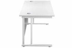 Kestral White Rectangular Cantilever Desk 19 Kestral White Rectangular Cantilever Desk -Office Furniture Shop white top white frame 5